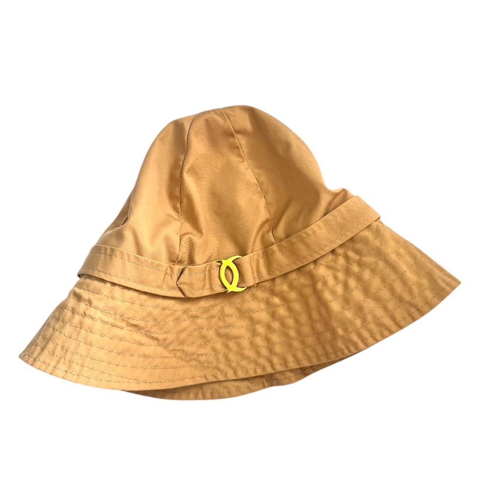 Vintage Alligator Womens Rain Hat Tan Size M Spring Summer Y2K 90s Bucket Hat